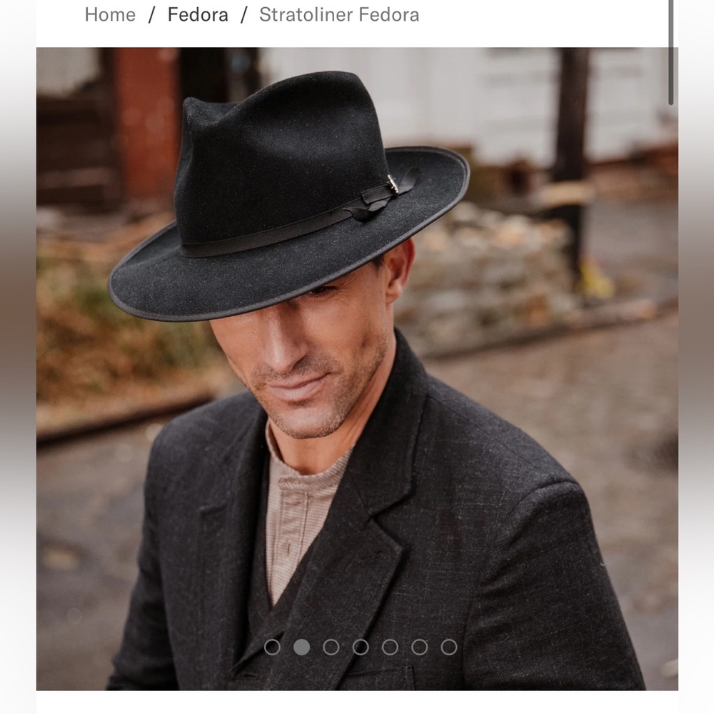 Stetson, stratoliner fedora, Sage, 7 5/8, NWT